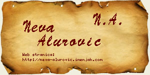 Neva Alurović vizit kartica